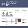 Prominence Home Glenmont, 52 in. Ceiling Fan with Light, Distressed White 50389-40